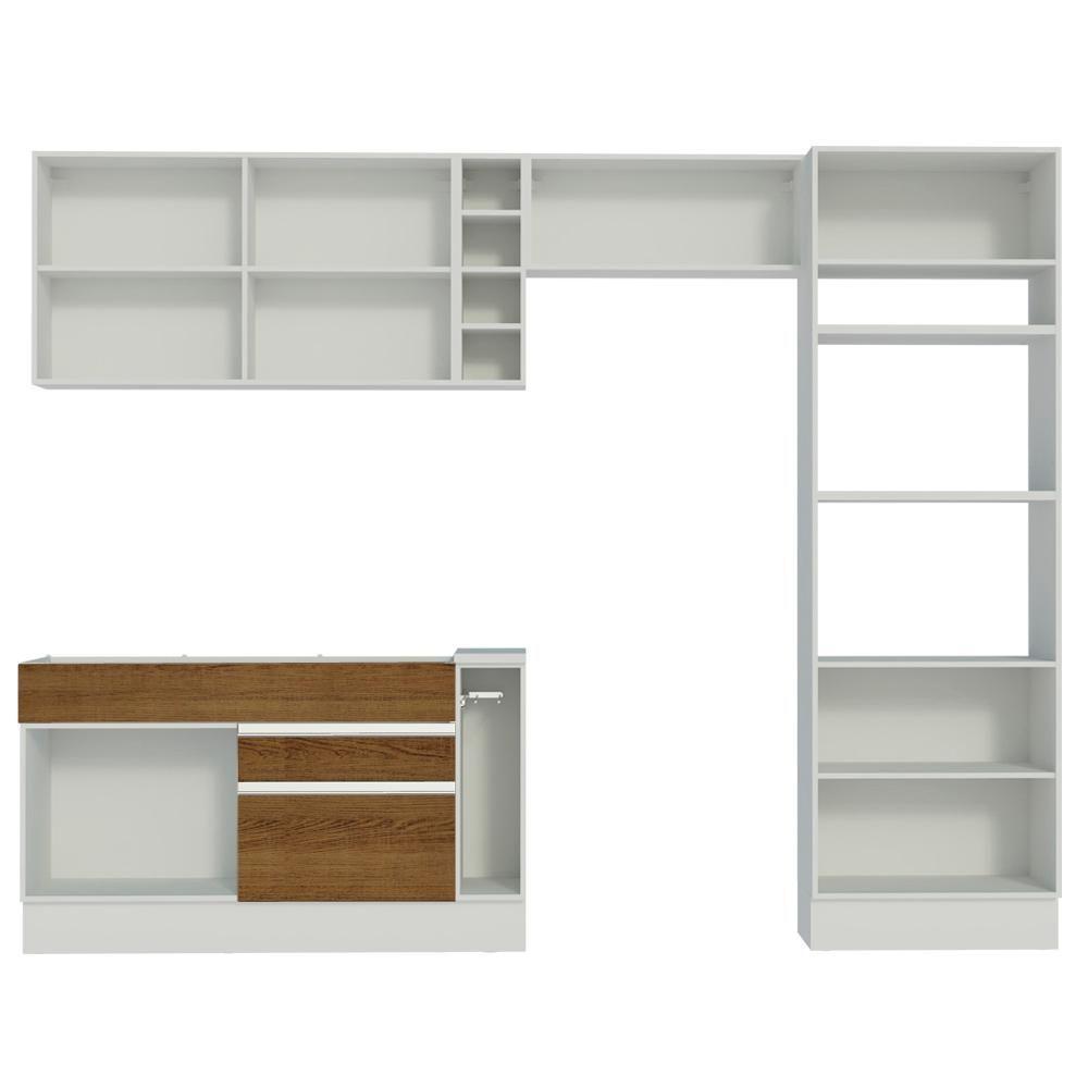 Cozinha Completa  Cristal com Armário e Balcão (sem Tampo E Pia) Madesa - 7