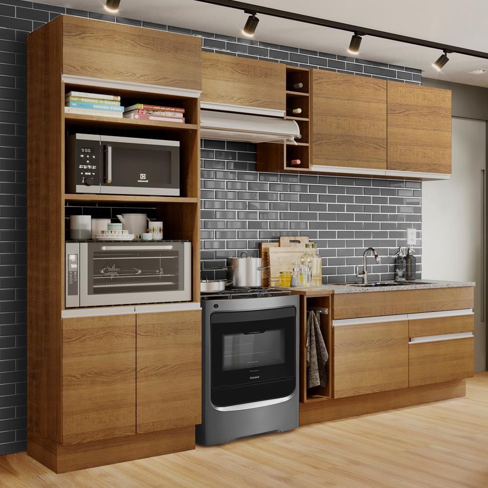 Cozinha Jade com Armário e Balcão sem Tampo e Pia Madesa - 10