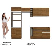 Cozinha Jade com Armário e Balcão sem Tampo e Pia Madesa