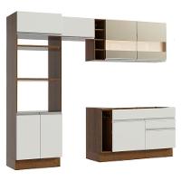 Cozinha Jade com Armário e Balcão sem Tampo e Pia Madesa - 1