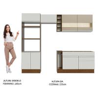 Cozinha Jade com Armário e Balcão sem Tampo e Pia Madesa - 6