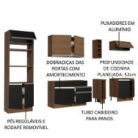 Cozinha Completa Vicenza com Armário e Balcão + Tampo Madesa - 5