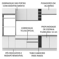 Cozinha Completa Vicenza com Armário e Balcão + Tampo Madesa - 19