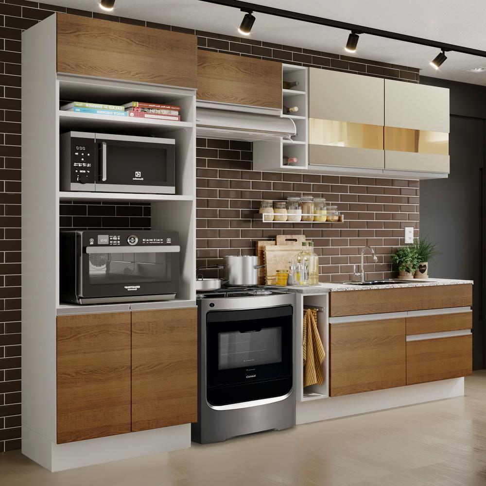 Cozinha Jade com Armário e Balcão sem Tampo e Pia Madesa - 1