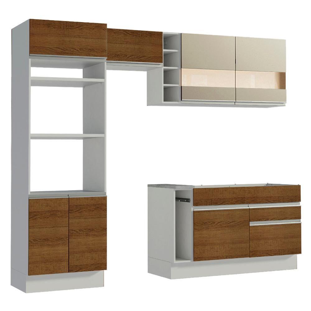 Cozinha Jade com Armário e Balcão sem Tampo e Pia Madesa - 2