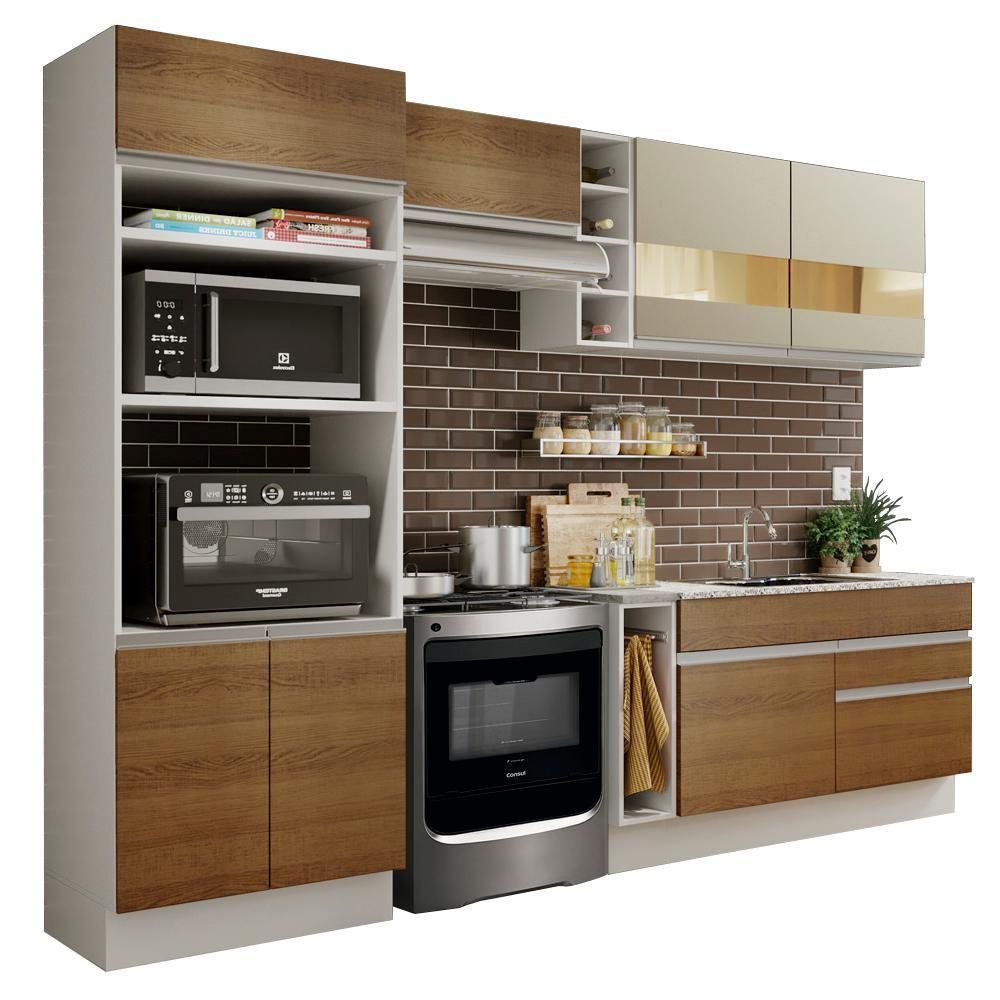 Cozinha Jade com Armário e Balcão sem Tampo e Pia Madesa - 4