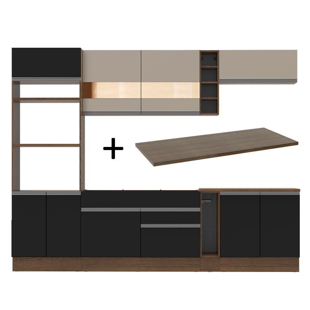 Cozinha Completa Vicenza com Armário e Balcão + Tampo Madesa - 1