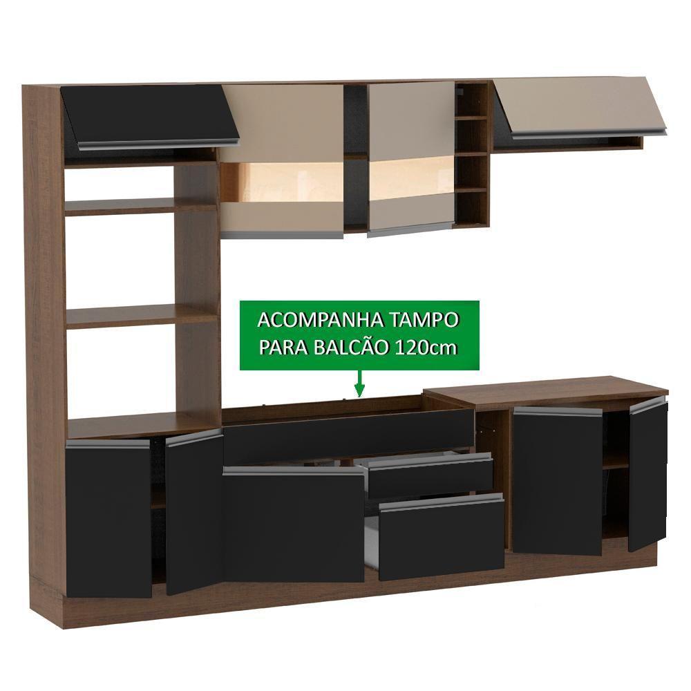 Cozinha Completa Vicenza com Armário e Balcão + Tampo Madesa - 3