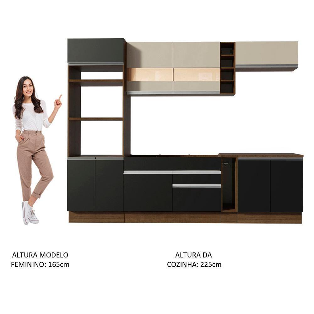 Cozinha Completa Vicenza com Armário e Balcão + Tampo Madesa - 6