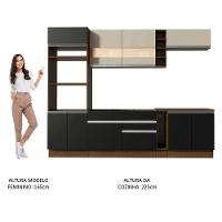 Cozinha Completa Vicenza com Armário e Balcão + Tampo Madesa - 6