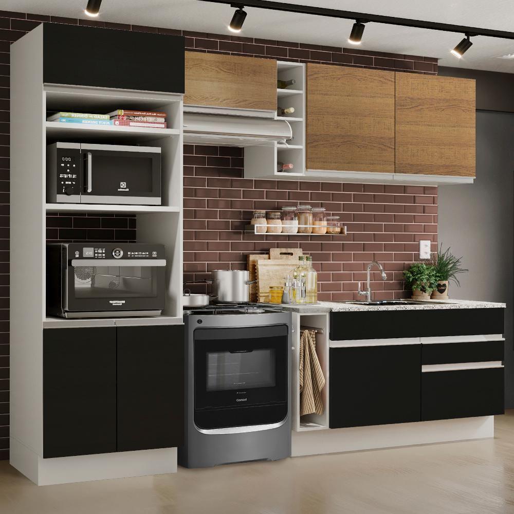 Cozinha Jade com Armário e Balcão sem Tampo e Pia Madesa - 1