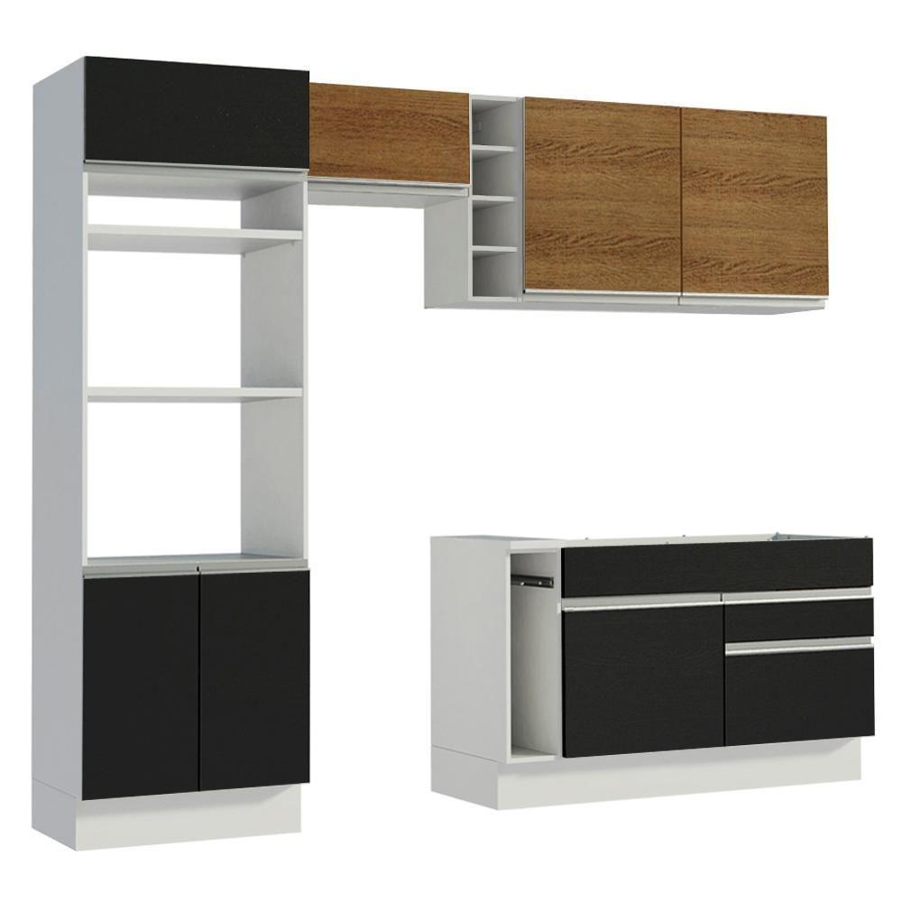 Cozinha Jade com Armário e Balcão sem Tampo e Pia Madesa - 2