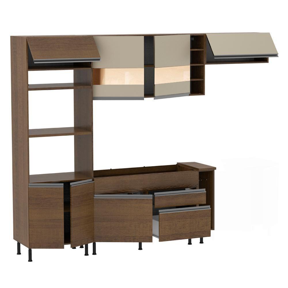 Cozinha Completa Vicenza com Armário e Balcão + Tampo Madesa - 5