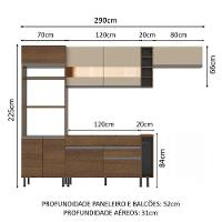 Cozinha Completa Vicenza com Armário e Balcão + Tampo Madesa - 2