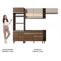 Cozinha Completa Vicenza com Armário e Balcão + Tampo Madesa - 9