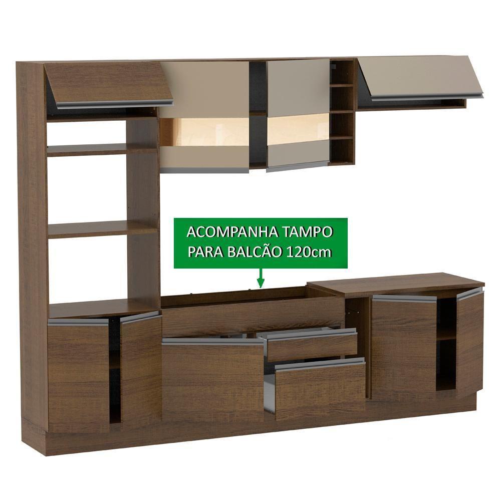 Cozinha Completa Vicenza com Armário e Balcão + Tampo Madesa - 5