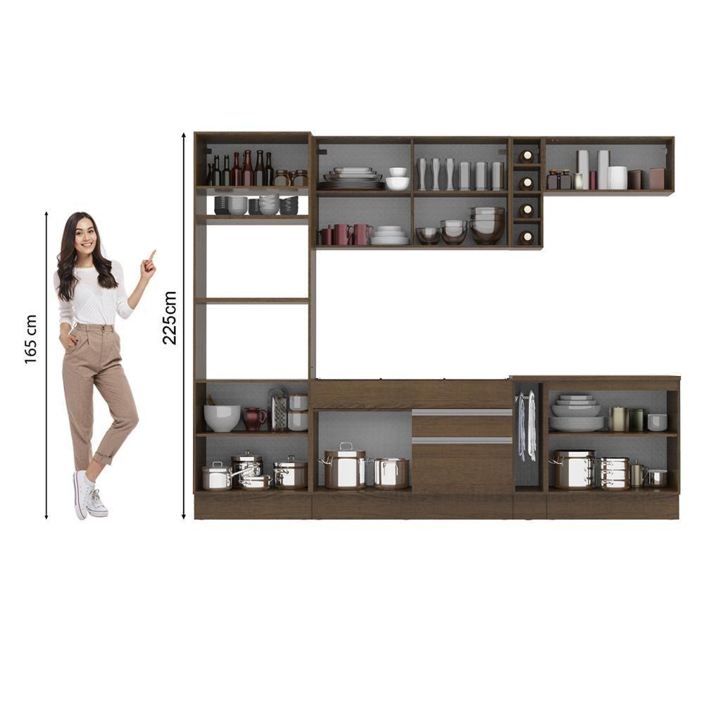 Cozinha Completa Vicenza com Armário e Balcão + Tampo Madesa - 8