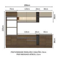 Cozinha Completa Vicenza com Armário e Balcão + Tampo Madesa