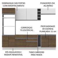 Cozinha Completa Vicenza com Armário e Balcão + Tampo Madesa - 5