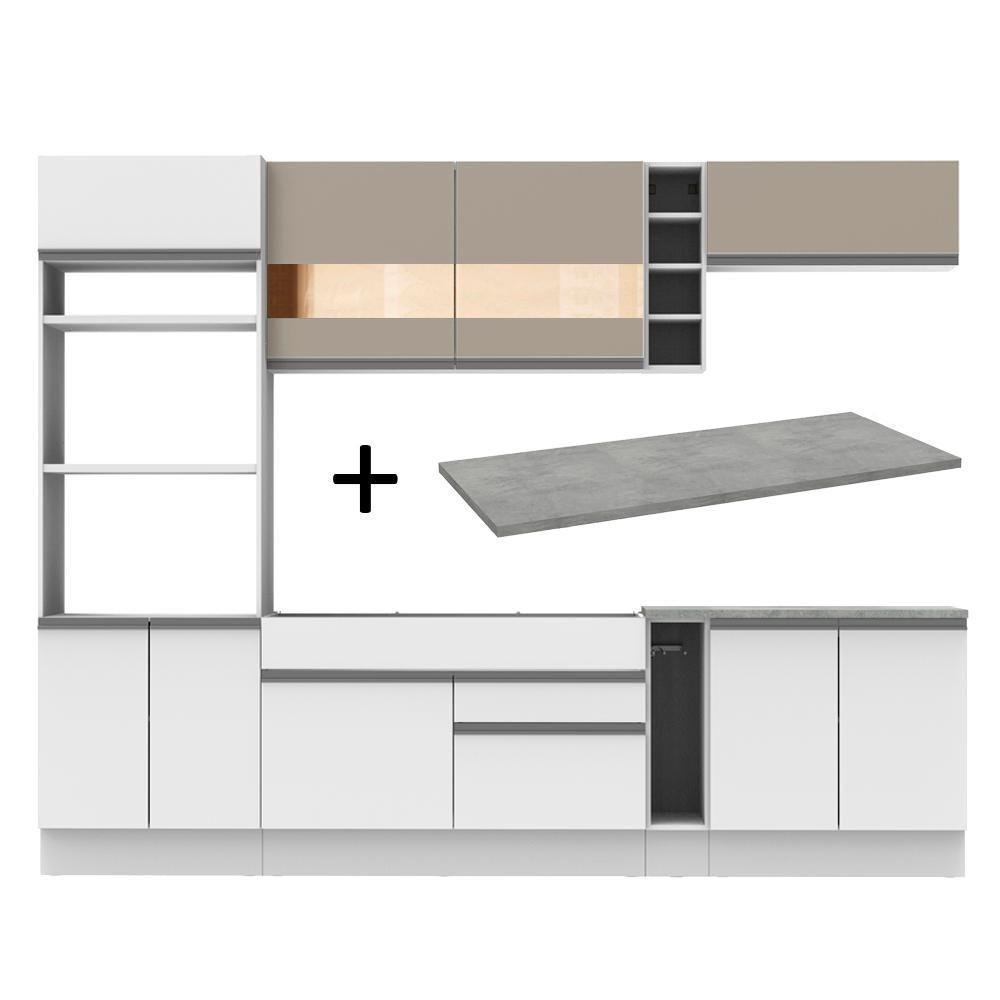 Cozinha Completa Vicenza com Armário e Balcão + Tampo Madesa - 1