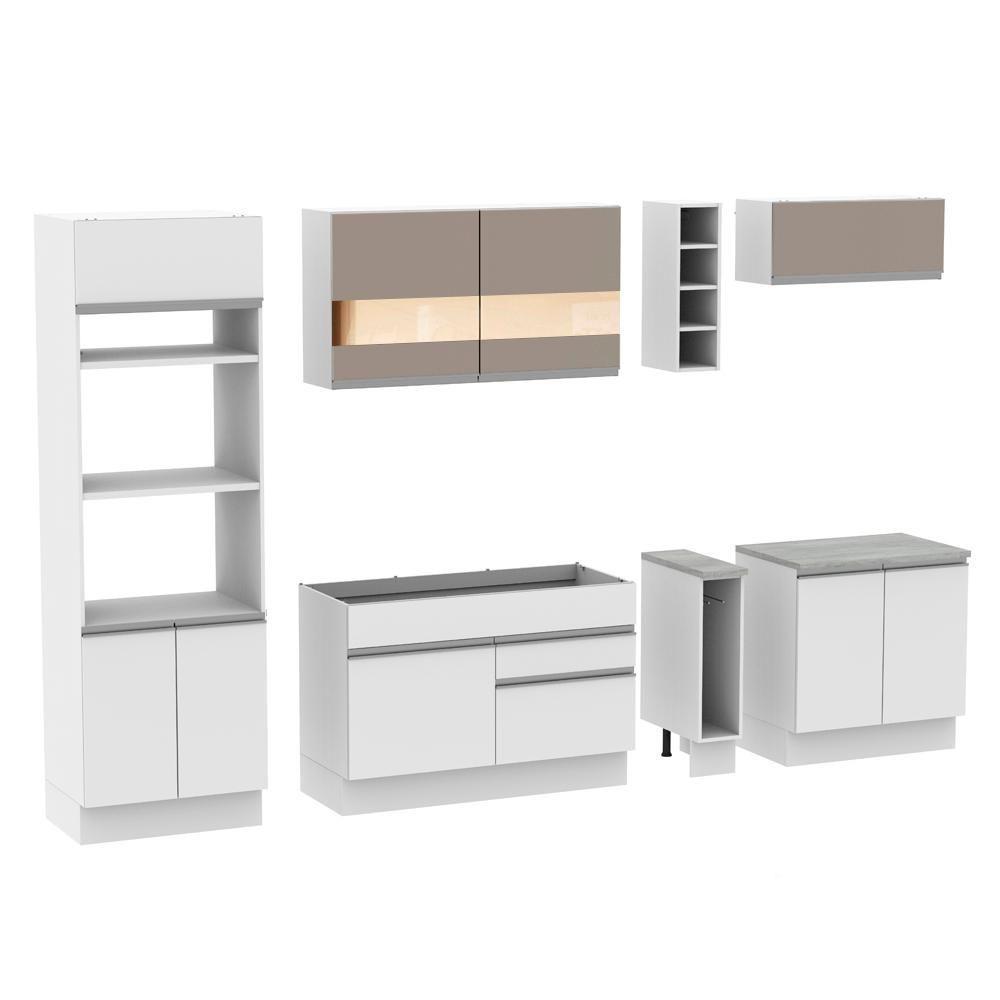 Cozinha Completa Vicenza com Armário e Balcão + Tampo Madesa - 7