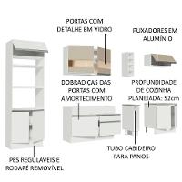 Cozinha Completa Vicenza com Armário e Balcão + Tampo Madesa