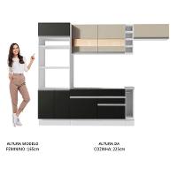 Cozinha Completa Safira com Armário e Balcão + Tampo Madesa - 7