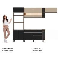 Cozinha Completa Safira com Armário e Balcão + Tampo Madesa - 2