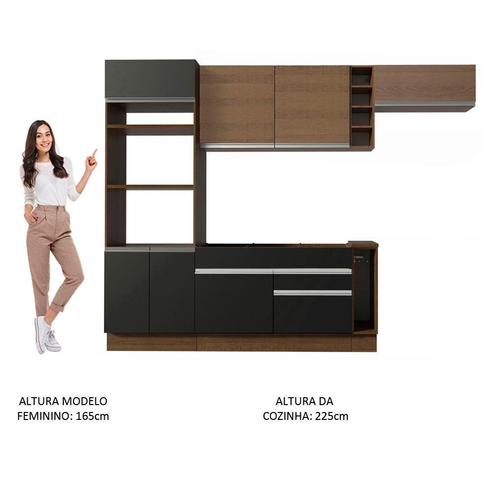 Cozinha Completa Safira com Armário e Balcão + Tampo Madesa - 2