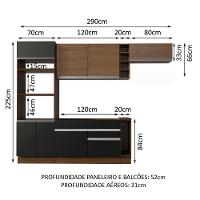 Cozinha Completa Safira com Armário e Balcão + Tampo Madesa - 6