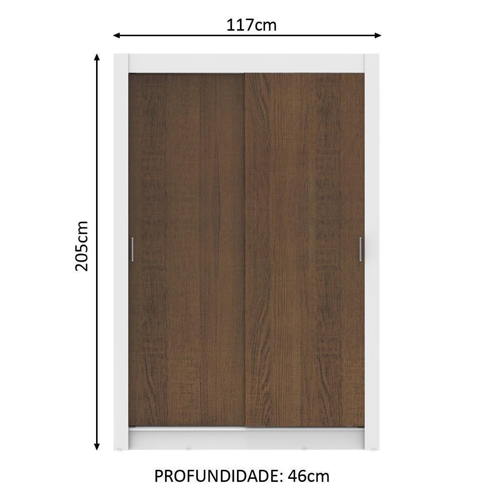 Guarda-Roupa Solteiro Dallas Plus 2 Portas 4 Gavetas Madesa - 8