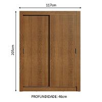 Guarda-roupa Solteiro Madesa Denver 2 Portas De Correr Rustic - 7