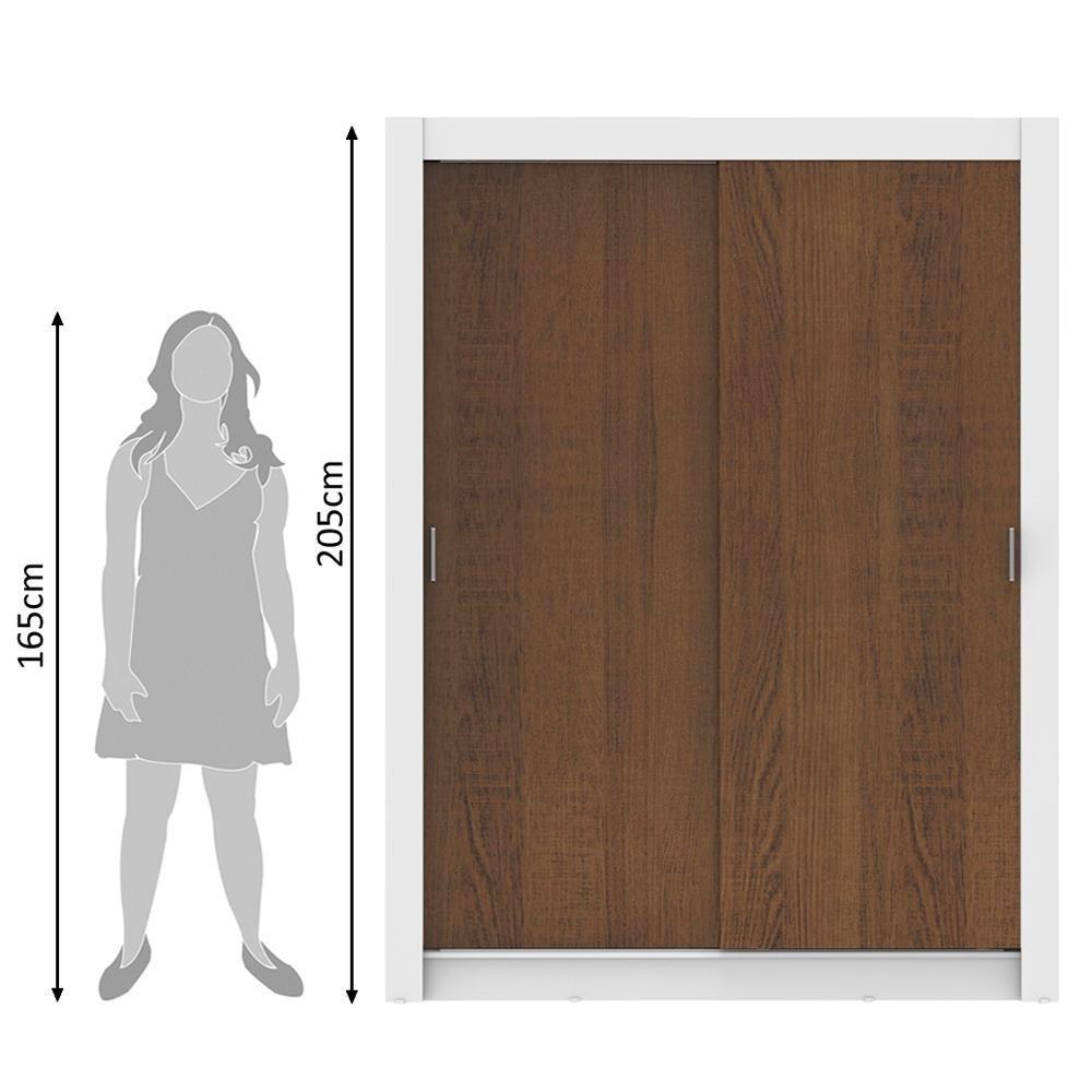 Guarda-Roupa Solteiro Denver 2 Portas de Correr Madesa - 9