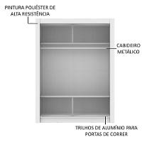 Guarda-Roupa Solteiro Denver 2 Portas de Correr Madesa - 8