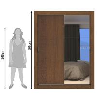 Guarda-roupa Solteiro Dallas Plus 2 Portas 4 Gavetas Madesa - 10