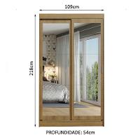 Guarda-roupa Solteiro 2 Portas de Correr 2 Gavetas Madesa