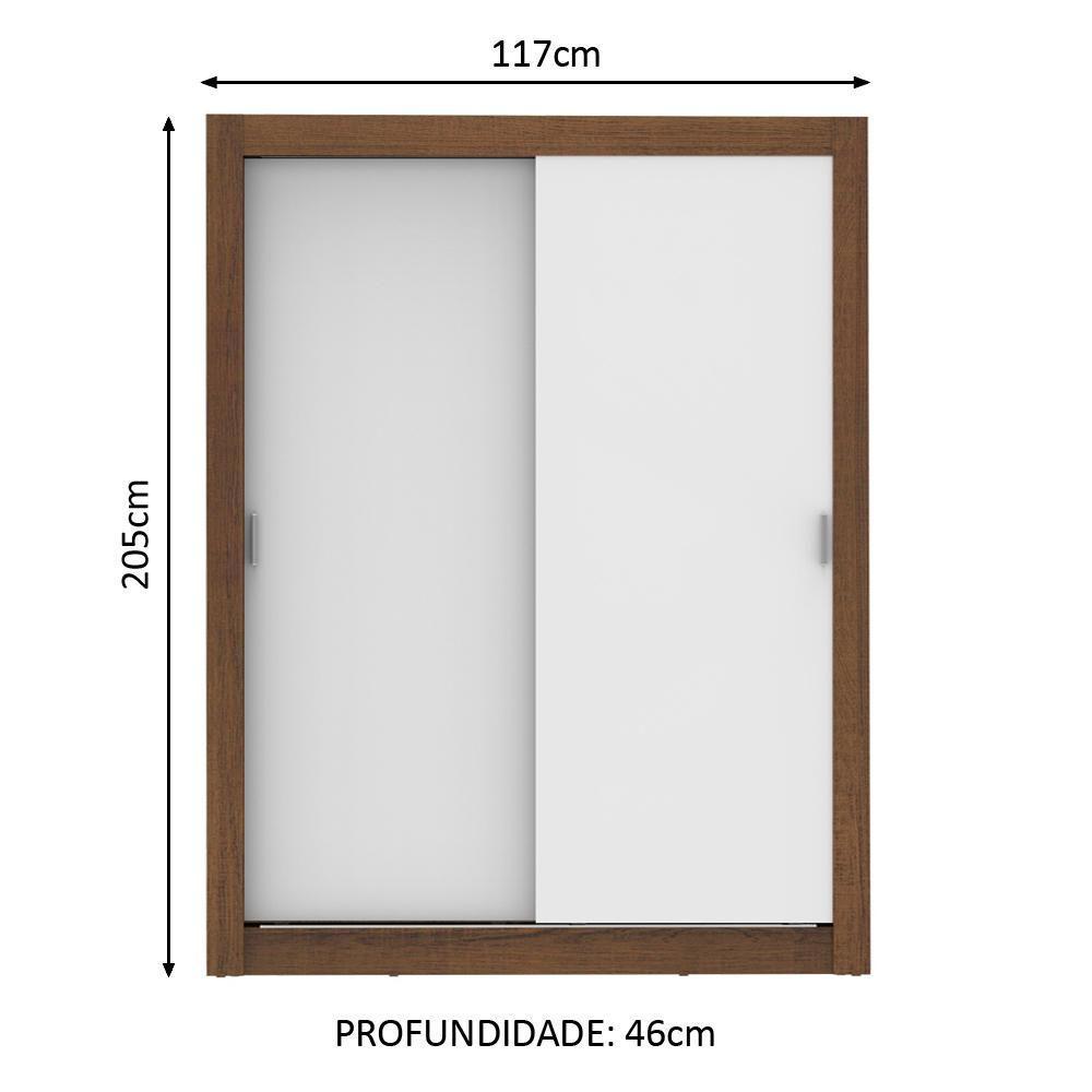 Guarda-Roupa Solteiro Dallas 2 Portas de Correr Madesa - 6