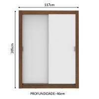 Guarda-Roupa Solteiro Dallas 2 Portas de Correr Madesa - 6