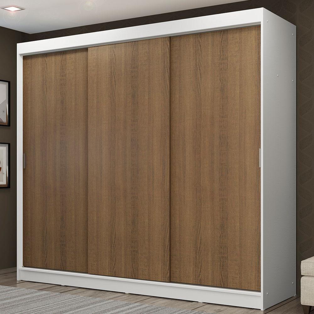 Guarda-roupa Casal 3 Portas de Correr 3 Gavetas Madesa - 3