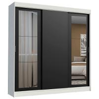 Guarda-roupa Casal Kansas 3 Portas de Correr com Espelhos 3 Gavetas Madesa - 10