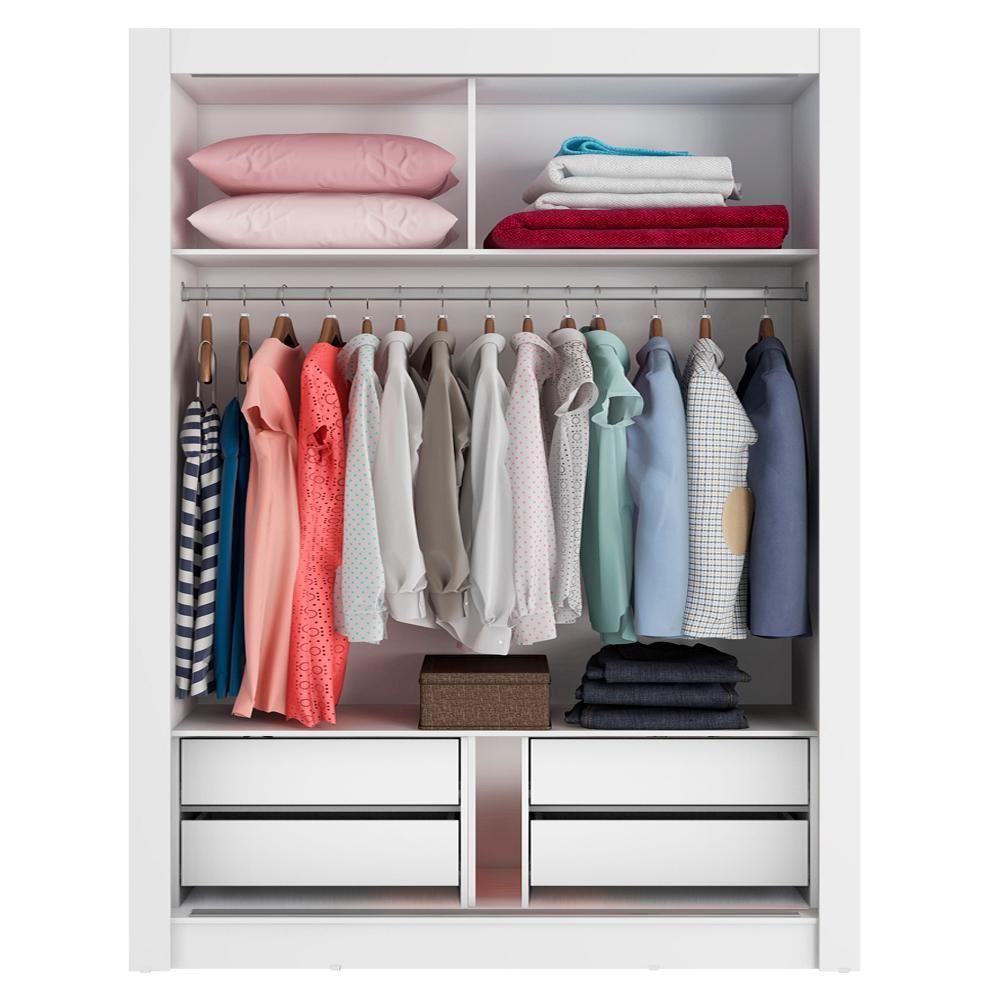 Guarda-Roupa Solteiro Dallas Plus 2 Portas 4 Gavetas Madesa - 4