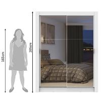 Guarda-Roupa Solteiro Dallas Plus 2 Portas 4 Gavetas Madesa - 11