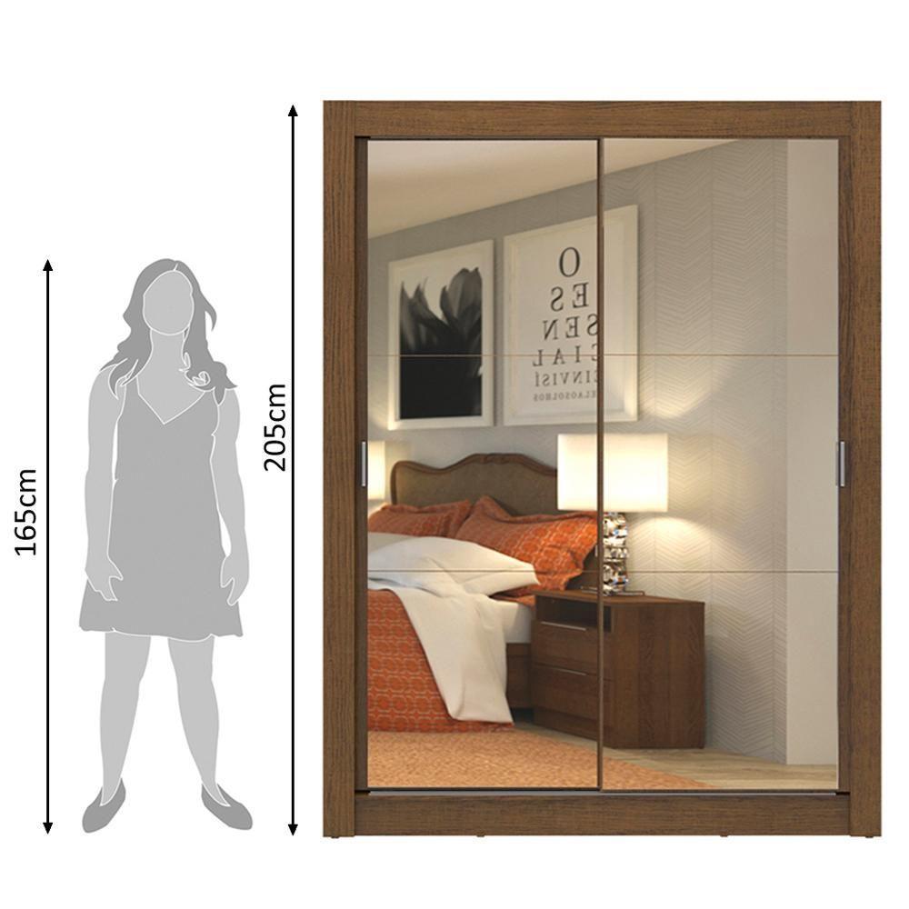 Guarda-Roupa Solteiro Dallas 2 Portas de Correr Madesa - 6