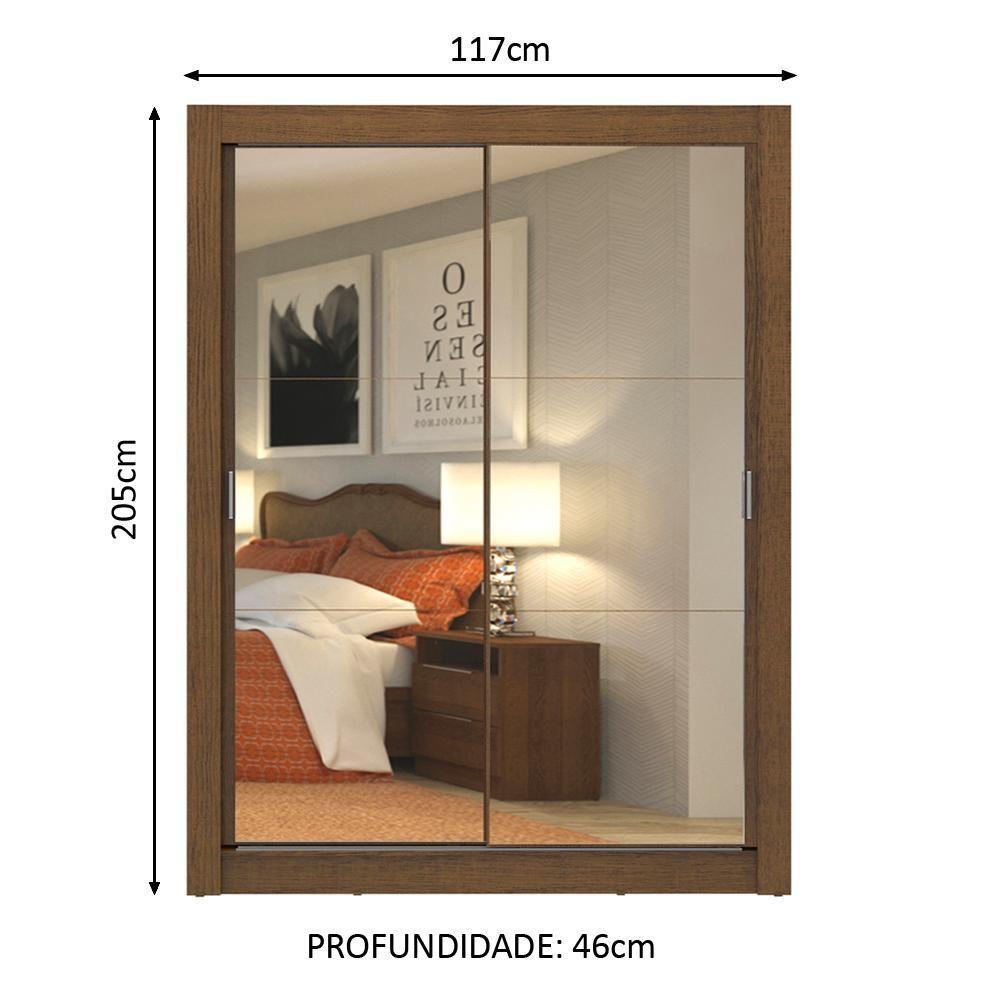 Guarda-Roupa Solteiro Dallas 2 Portas de Correr Madesa - 3