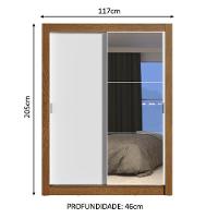 Guarda-roupa Solteiro Dallas Plus 2 Portas 4 Gavetas Madesa - 12