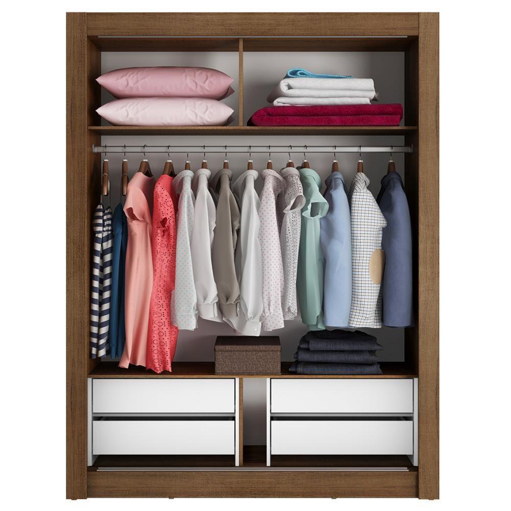 Guarda-roupa Solteiro Dallas Plus 2 Portas 4 Gavetas Madesa - 4