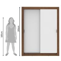 Guarda-roupa Solteiro Dallas Plus 2 Portas 4 Gavetas Madesa - 11