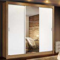 Guarda-Roupa Lyon 3 Portas Correr 1 Espelho 2 Gavetas Madesa - 5