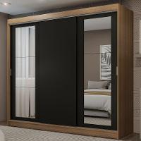 Guarda-roupa 3 Portas de Correr Espelhos 3 Gavetas Madesa