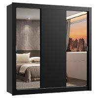 Guarda-roupa Casal Lyon 3 Portas de Correr 2 Gavetas Madesa - 2